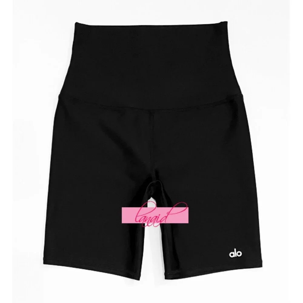 Alo Extreme High-Waist Airlift Biker Shorts Black Hi-Rise Bermuda Long Bike XS